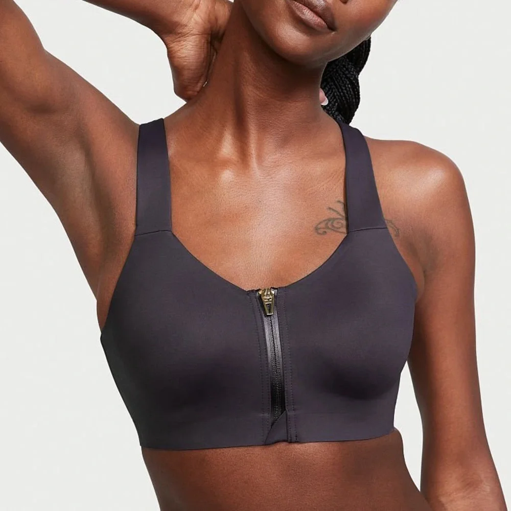 Victoria's Secret Knockout Front Close Underwire Sports Bra Sport Gray 36DDD - Picture 1 of 16